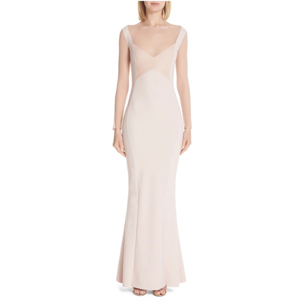 NEW Chiara Boni Abros Illusion Trumpet Gown, 2US